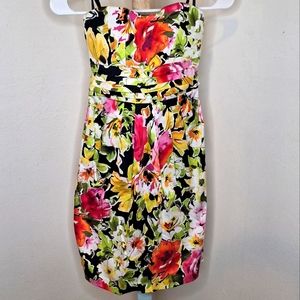 Snap Strapless Floral Dress
